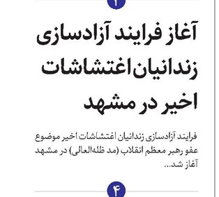 آغاز فرایند آزادسازی زندانیان اغتشاشات اخیر در مشهد